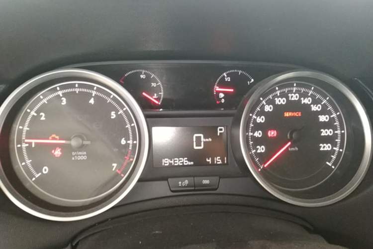 Used Peugeot 408 2016 1.6T Automatic Luxury Edition Odometer Close Up