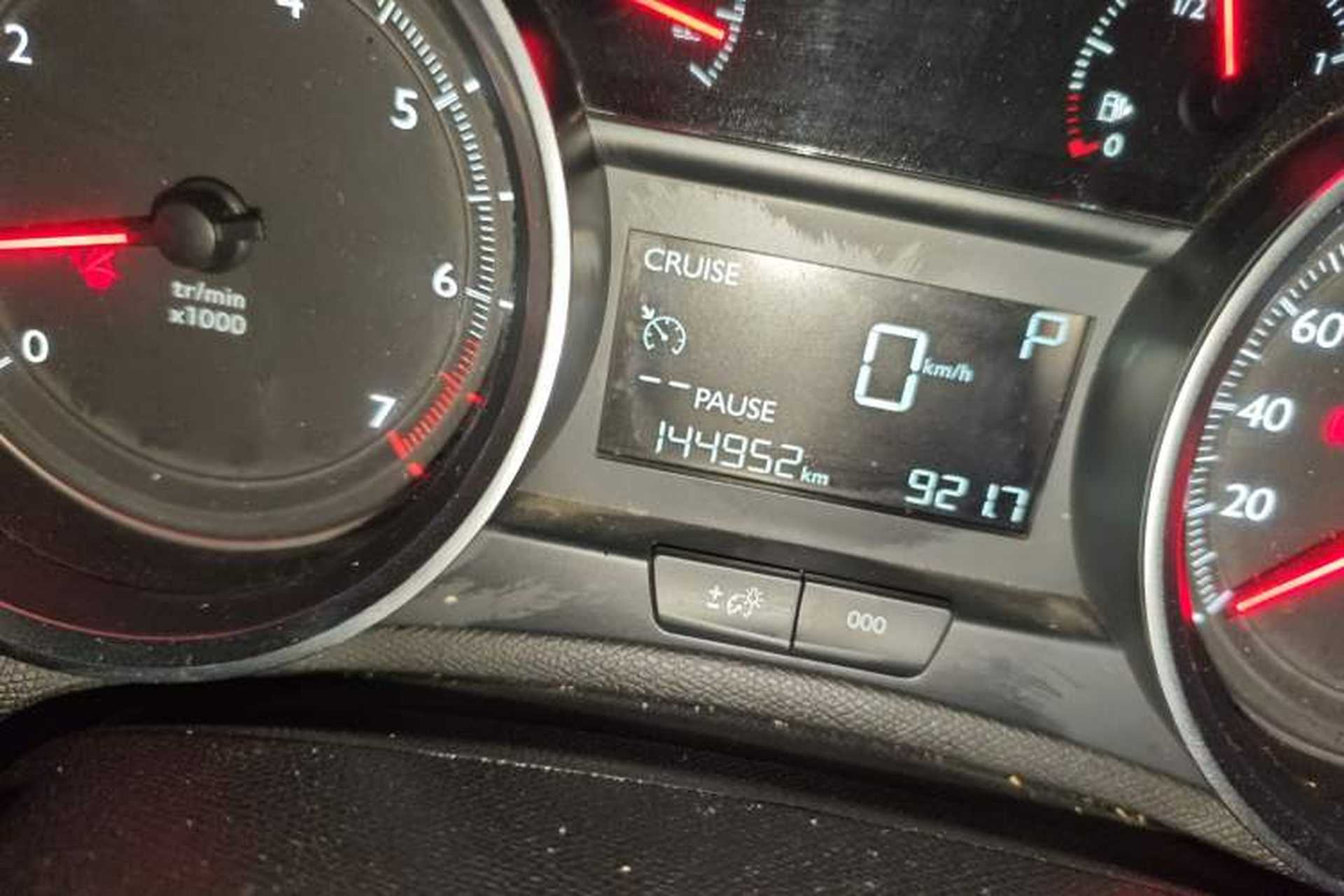 Used Peugeot 408 2016 1.6T Automatic Luxury Edition Odometer Close Up