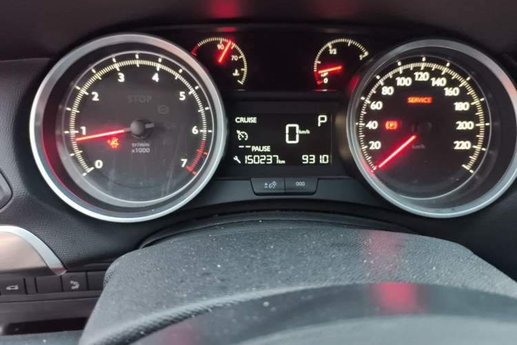 Used Peugeot 408 2016 1.6T Automatic Luxury Edition Odometer Close Up