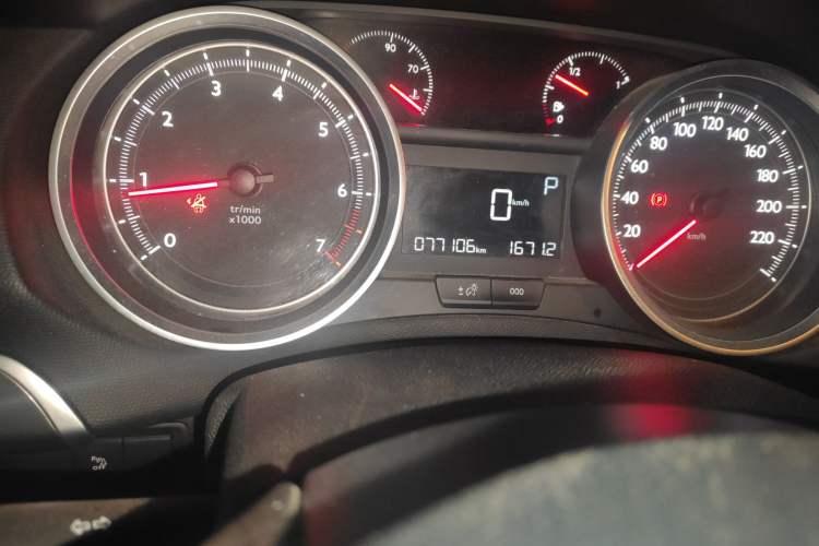 Used Peugeot 408 2016 1.6T Automatic Luxury Edition Odometer Close Up