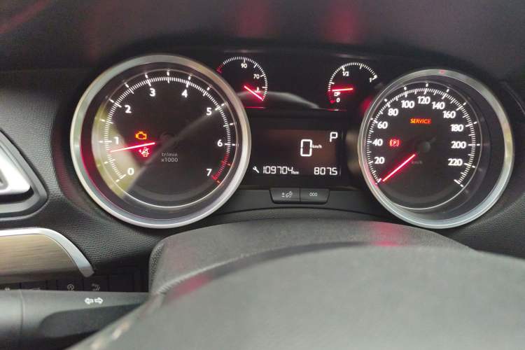 Used Peugeot 408 2016 1.6T Automatic Luxury Edition Odometer Close Up