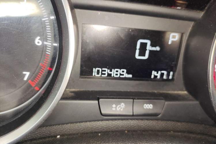 Used Peugeot 408 2016 1.6T Automatic Luxury Edition Odometer Close Up