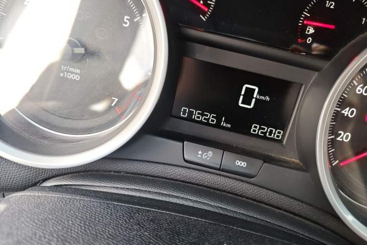 Used Peugeot 408 2016 1.2T Manual Luxury Model Odometer Close Up