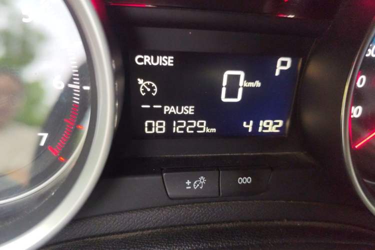 Used Peugeot 408 2016 1.6T Automatic Luxury Edition Odometer Close Up