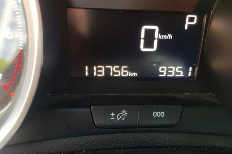 Used Peugeot 408 2016 1.6T Automatic Luxury Edition Odometer Close Up