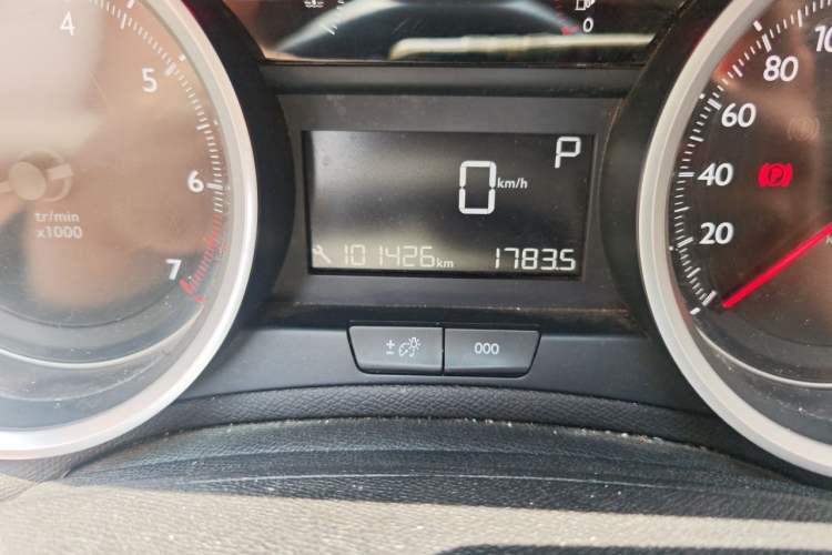 Used Peugeot 408 2016 1.6T Automatic Luxury Edition Odometer Close Up