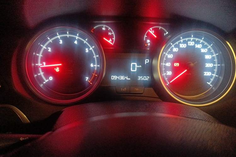 Used Peugeot 408 2016 1.6T Automatic Luxury Edition Odometer Close Up