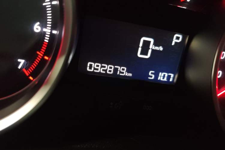 Used Peugeot 408 2016 1.6T Automatic Luxury Edition Odometer Close Up