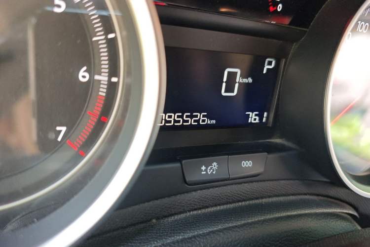 Used Peugeot 408 2016 1.6T Automatic Luxury Edition Odometer Close Up