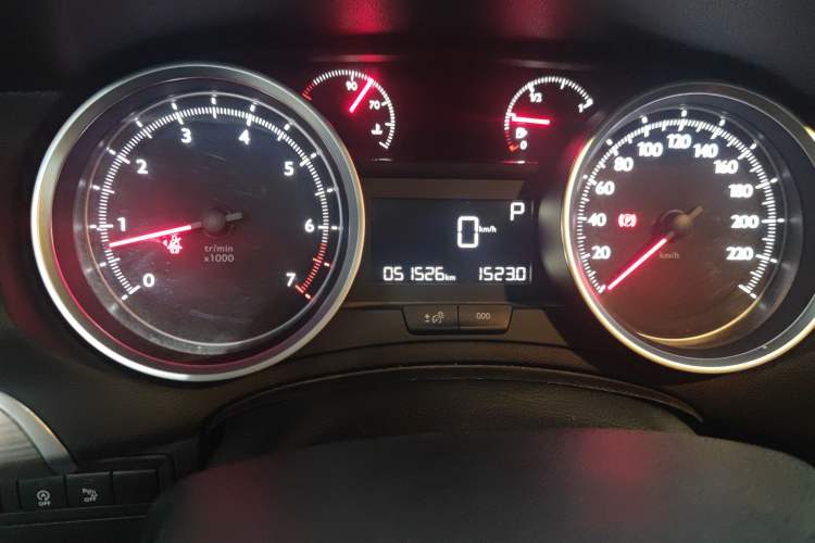 Used Peugeot 408 2016 1.6T Automatic Luxury Edition Odometer Close Up