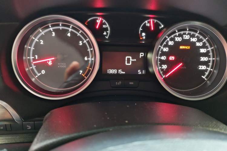 Used Peugeot 408 2016 1.6T Automatic Luxury Edition Odometer Close Up
