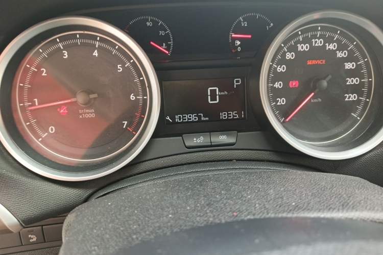 Used Peugeot 408 2016 1.6T Automatic Luxury Edition Odometer Close Up