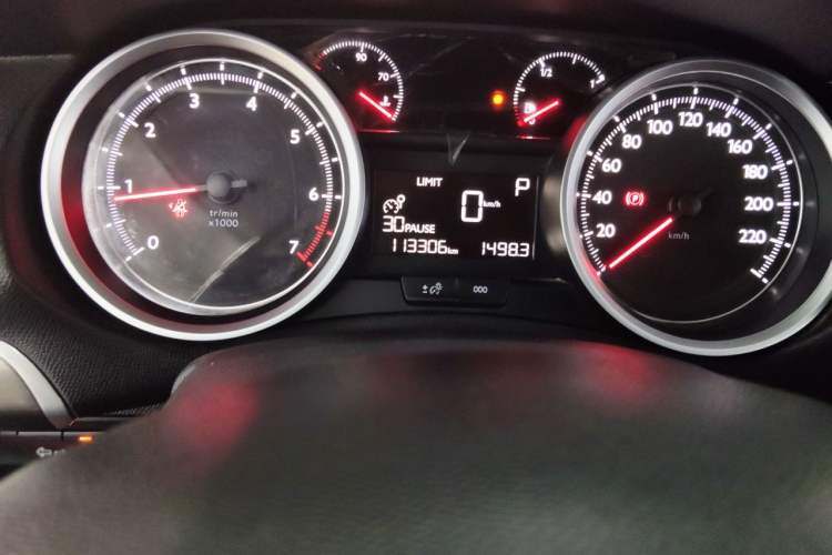 Used Peugeot 408 2016 1.6T Automatic Luxury Edition Odometer Close Up
