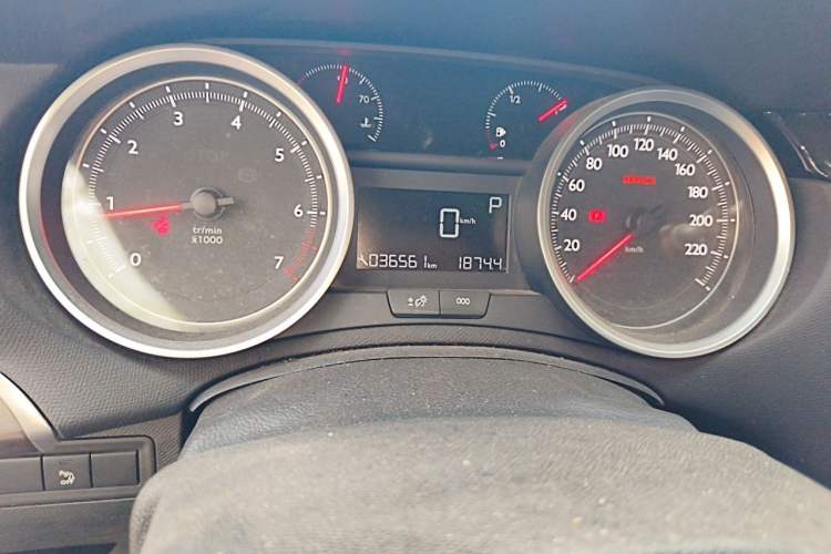 Used Peugeot 408 2016 1.6T Automatic Luxury Edition Odometer Close Up