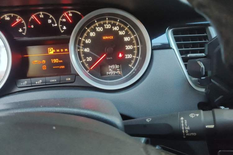 Used Peugeot 508 2011 2.3L Automatic Luxury Edition Odometer Close Up