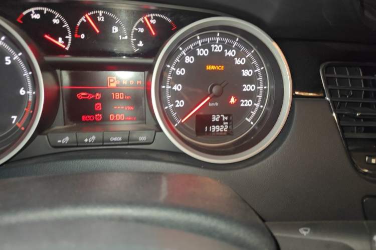 Used Peugeot 508 2015 1.6THP Automatic Prestige Edition Odometer Close Up