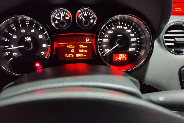 Used Peugeot RCZ 2011 1.6T Luxury Elegant Model Odometer Close Up