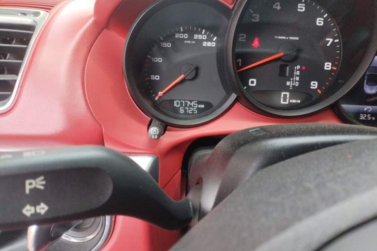 Used Porsche 718  Odometer Close Up