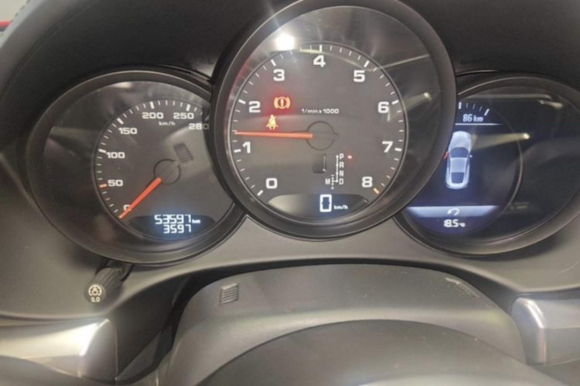 Used Porsche 718 2016 Cayman 2.0T Odometer Close Up