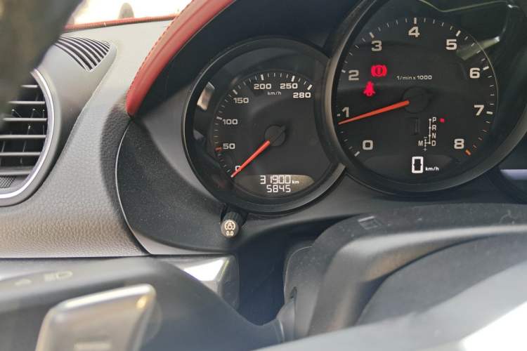 Used Porsche 718  Odometer Close Up