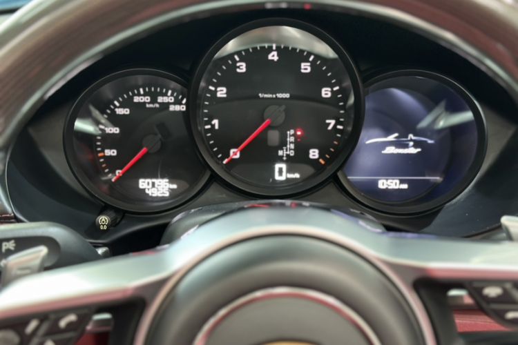 Used Porsche 718 2018 Boxster 2.0T Odometer Close Up