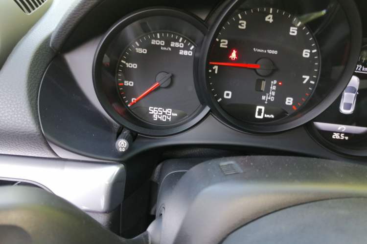 Used Porsche 718 2018 Cayman 2.0T Odometer Close Up