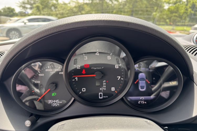 Used Porsche 718 2019 Cayman T 2.0T Odometer Close Up