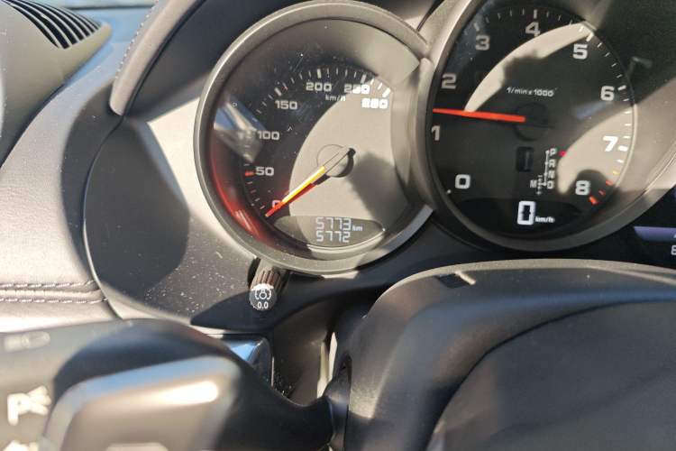 Used Porsche 718 2020 Cayman 2.0T Odometer Close Up