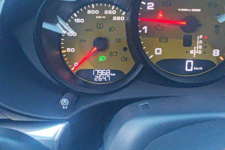 Used Porsche 718 2020 Cayman 2.0T Odometer Close Up