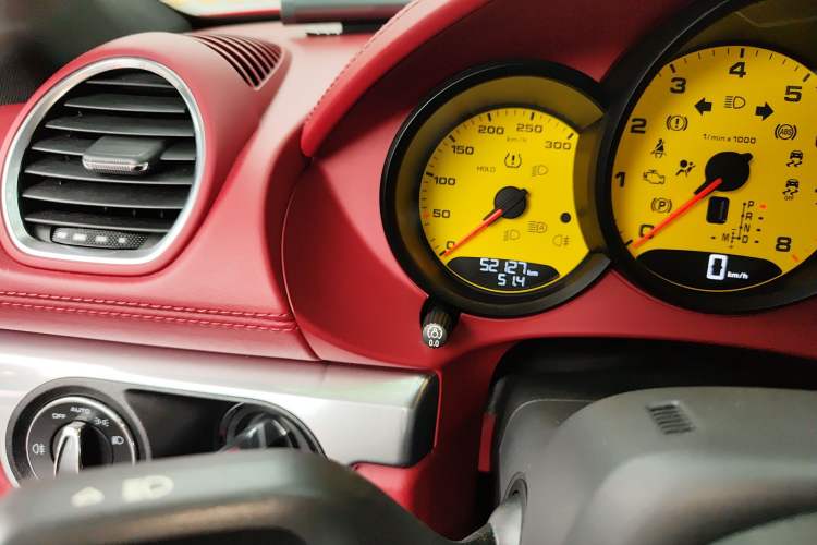 Used Porsche 718 2020 Cayman S 2.5T Odometer Close Up