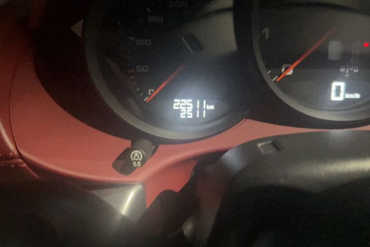 Used Porsche 718 2020 Boxster 2.0T Odometer Close Up