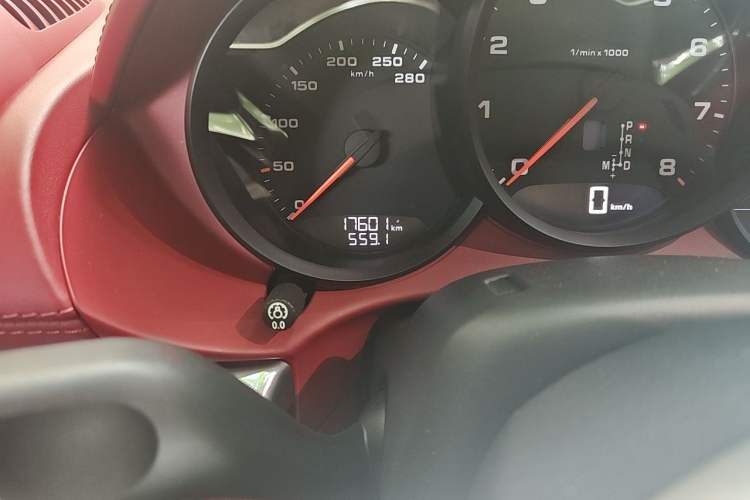 Used Porsche 718 2020 Boxster 2.0T Odometer Close Up