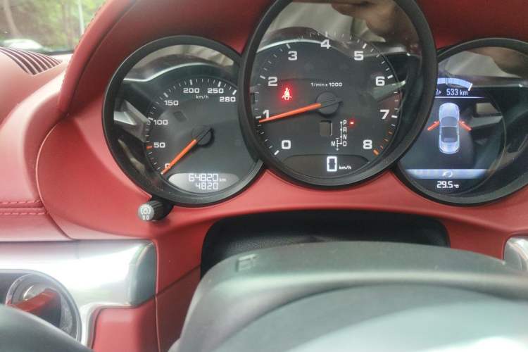 Used Porsche 718 2020 Boxster 2.0T Odometer Close Up