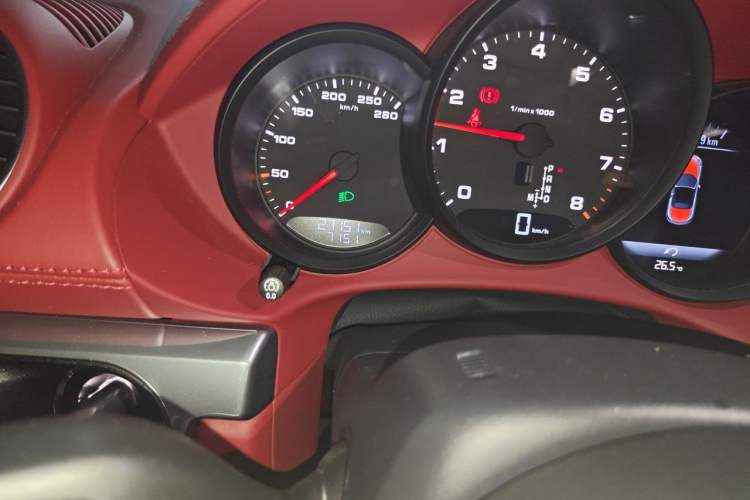 Used Porsche 718 2020 Boxster 2.0T Odometer Close Up