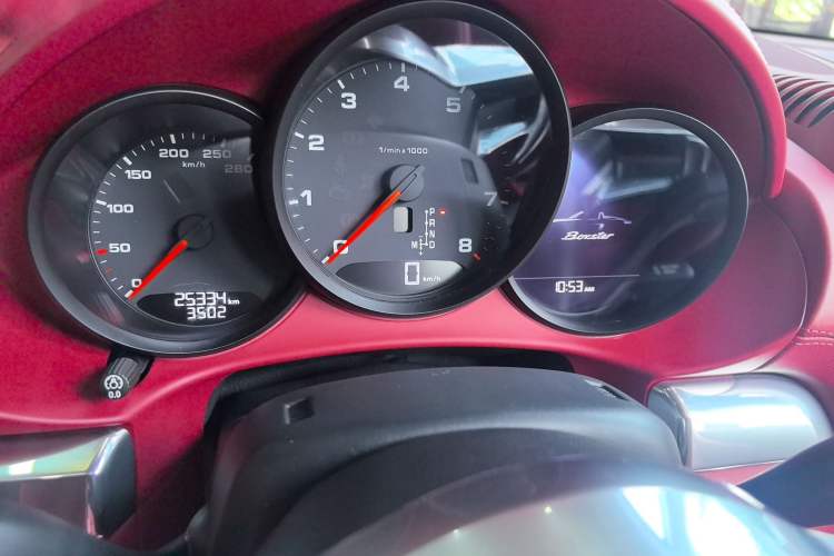 Used Porsche 718 2020 Boxster 2.0T Odometer Close Up