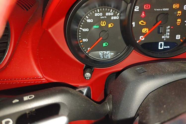 Used Porsche 718 2020 Boxster 2.0T Odometer Close Up