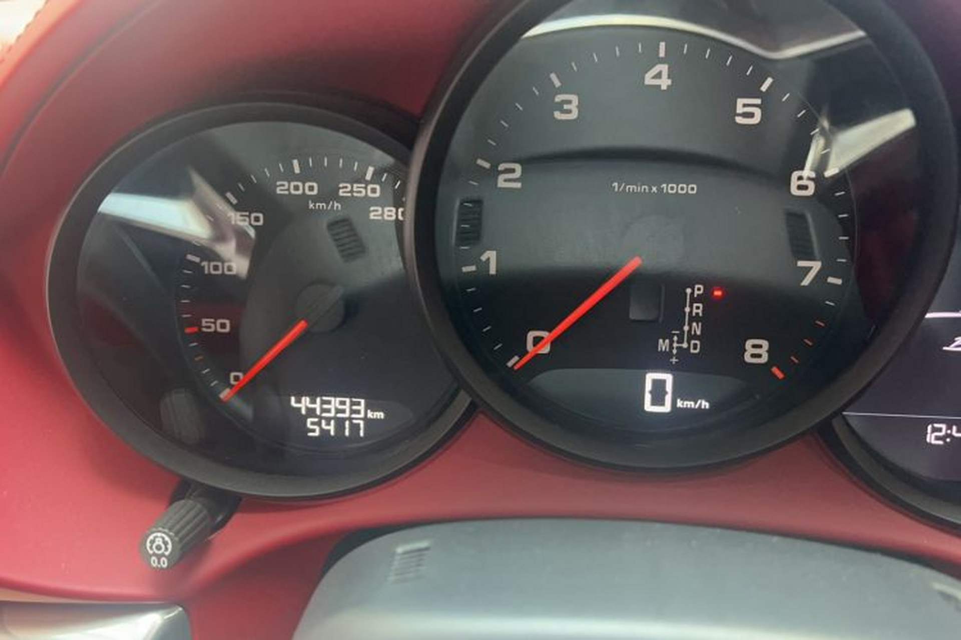 Used Porsche 718 2022 Boxster 2.0T Odometer Close Up