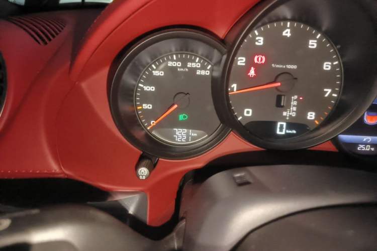 Used Porsche 718 2022 Boxster 2.0T Odometer Close Up