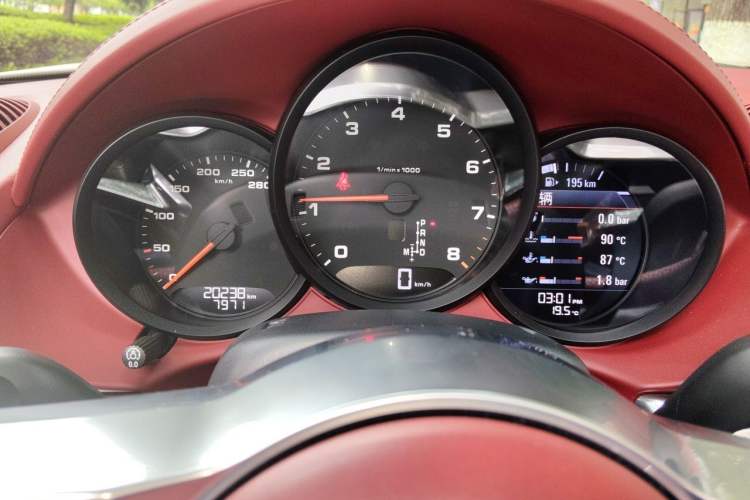Used Porsche 718 2022 Boxster 2.0T Odometer Close Up