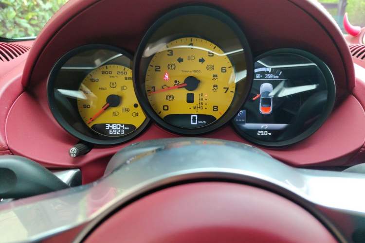 Used Porsche 718 2022 Boxster 2.0T Odometer Close Up