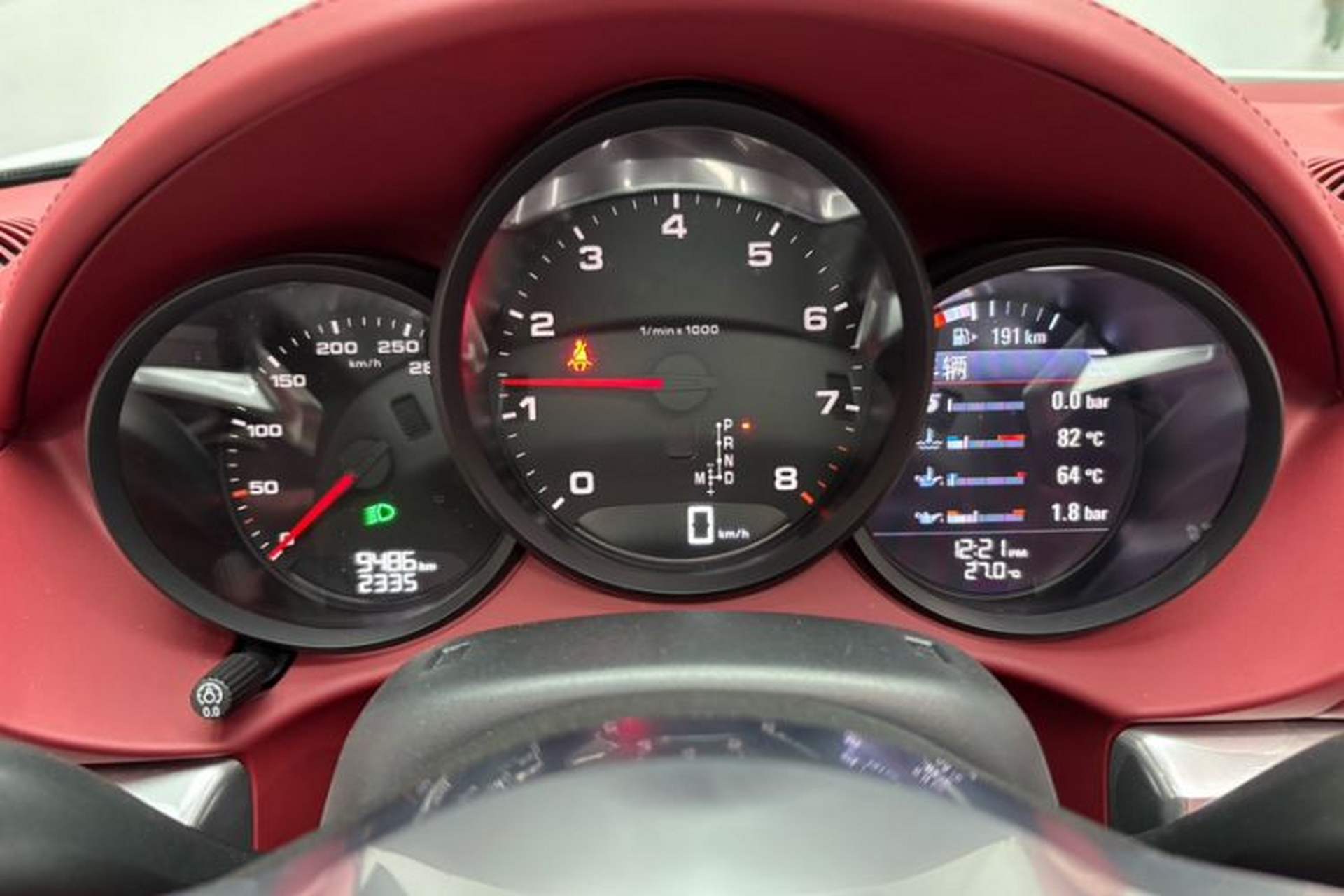 Used Porsche 718 2022 Boxster 2.0T Odometer Close Up