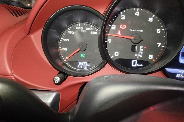 Used Porsche 718 2022 Boxster 2.0T Odometer Close Up