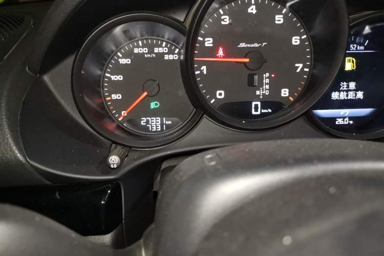 Used Porsche 718 2022 Boxster T 2.0T Odometer Close Up