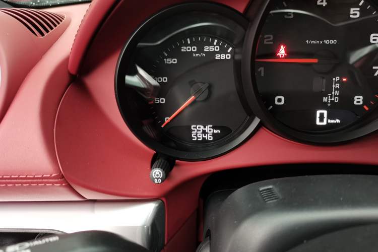 Used Porsche 718 2023 Cayman Style Edition 2.0T Odometer Close Up