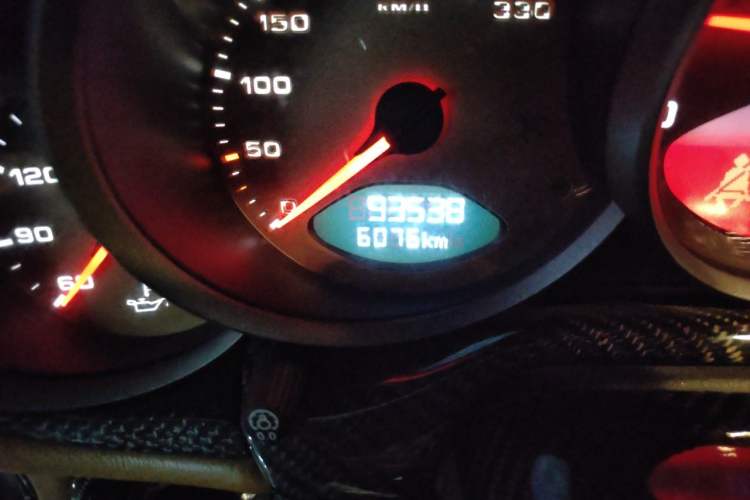 Used Porsche 911 2008 Carrera S 3.8L Odometer Close Up