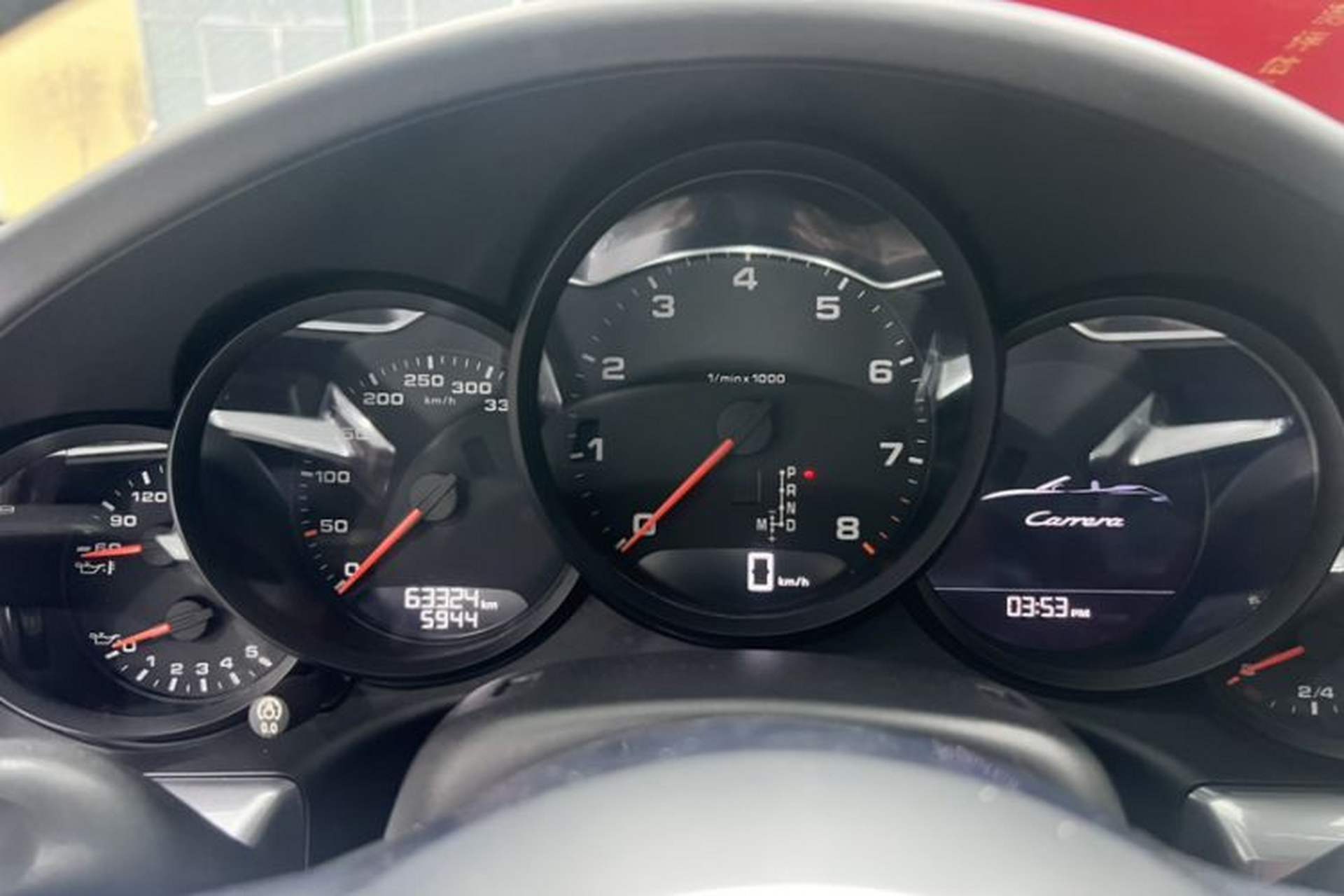 Used Porsche 911 2016 Carrera Cabriolet 3.0T Odometer Close Up