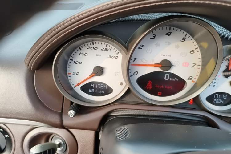 Used Porsche Boxster  Odometer Close Up