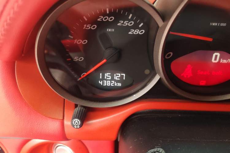 Used Porsche Boxster 2009 Boxster 2.9L Odometer Close Up