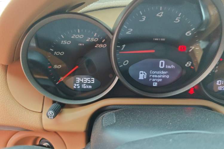 Used Porsche Boxster 2009 Boxster 2.9L Odometer Close Up