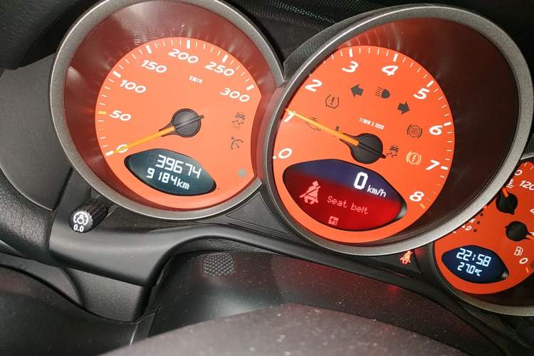 Used Porsche Boxster 2009 Boxster S 3.4L Odometer Close Up